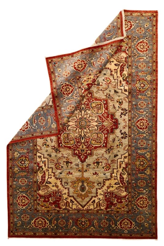 Heriz Ziegler Orientteppich 305 × 202 cm aus Wolle, handgeknüpft