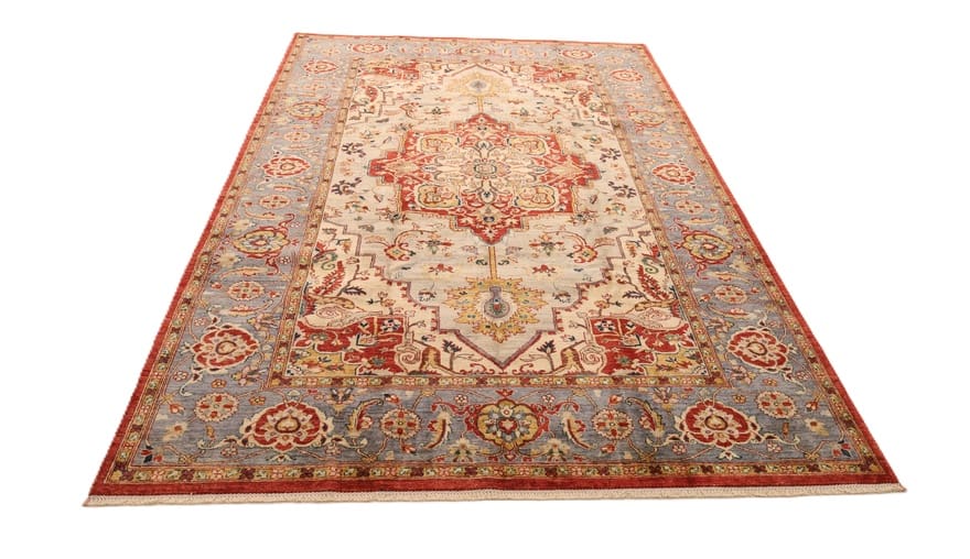 Heriz Ziegler Orientteppich 305 × 202 cm aus Wolle, handgeknüpft