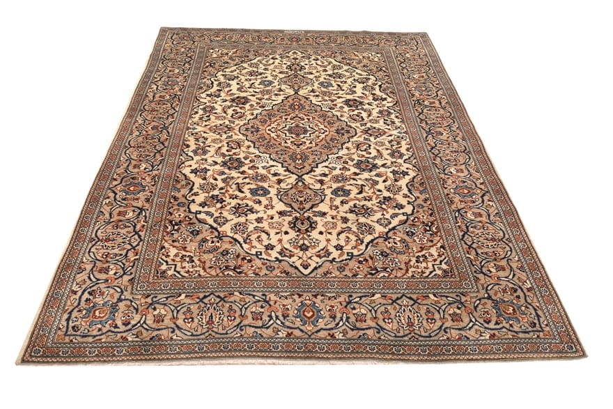 Handgeknüpfter Kashan Perserteppich, 295 × 196 cm, Wolle
