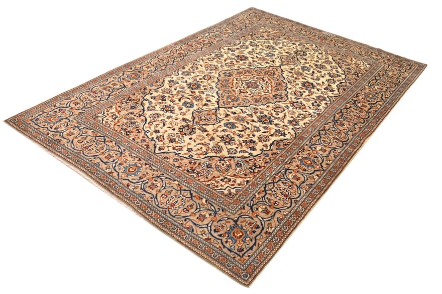 Handgeknüpfter Kashan Perserteppich, 295 × 196 cm, Wolle