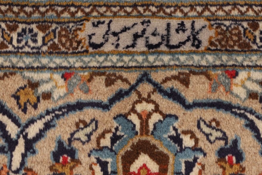 Handgeknüpfter Kashan Perserteppich, 295 × 196 cm, Wolle