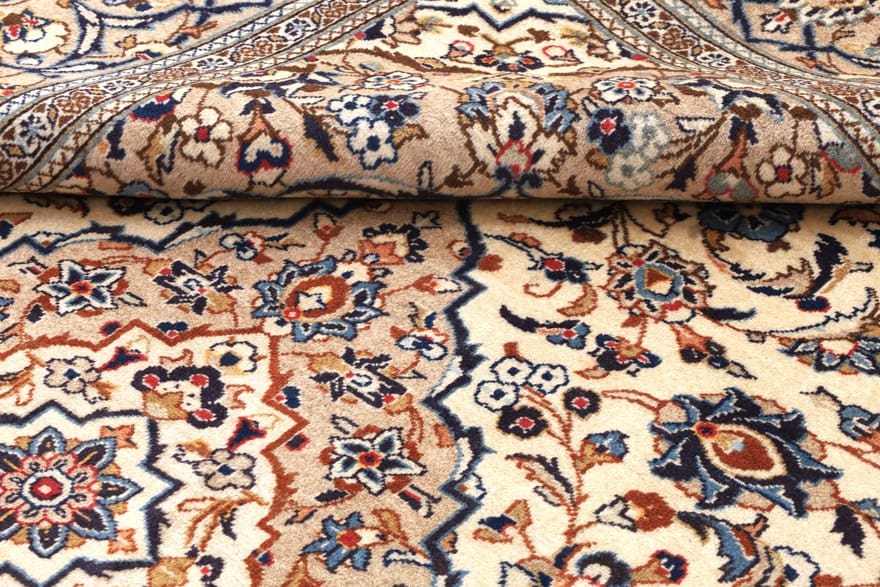 Handgeknüpfter Kashan Perserteppich, 295 × 196 cm, Wolle