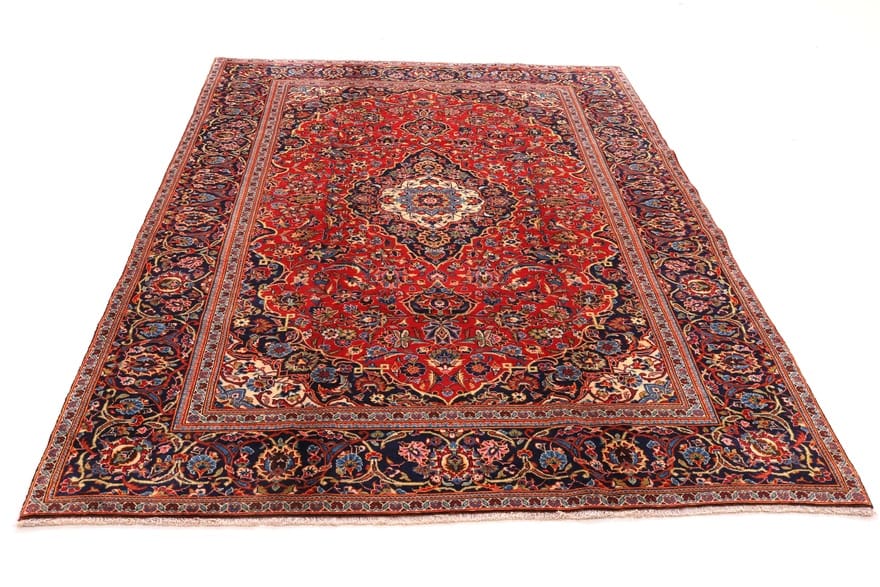 Kashan Perserteppich 292 × 196 cm aus Wolle, handgeknüpft