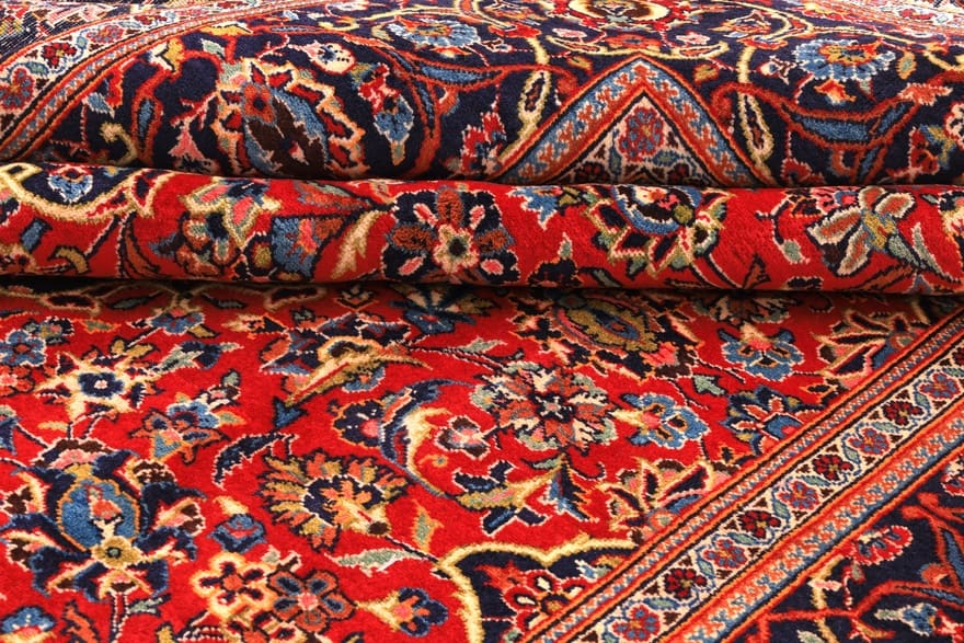 Kashan Perserteppich 292 × 196 cm aus Wolle, handgeknüpft