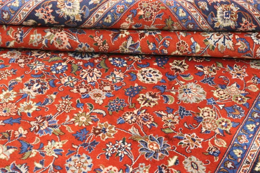 Handgeknüpfter Kashan Perserteppich 290 × 197 cm