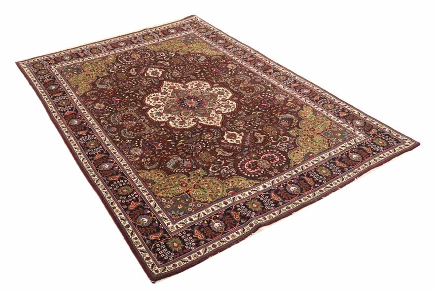 tabriz-40-raj-teppich-302x200-cm-handgeknupft-perserteppich-2 Handgeknüpfter Täbriz Perserteppich 302 × 200 cm