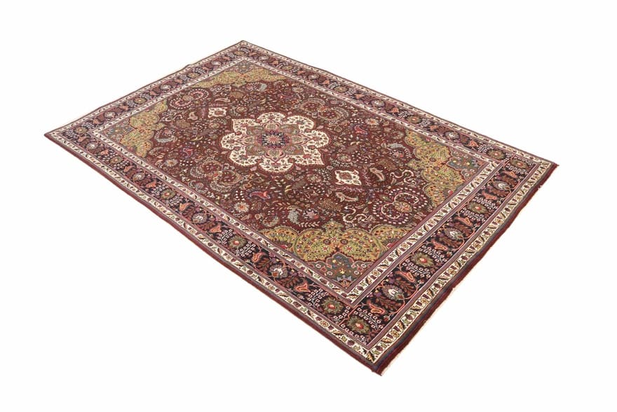 tabriz-40-raj-teppich-302x200-cm-handgeknupft-perserteppich-3 Handgeknüpfter Täbriz Perserteppich 302 × 200 cm