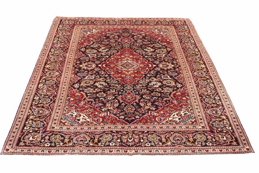 Handgeknüpfter Kashan Perserteppich 297 × 198 cm
