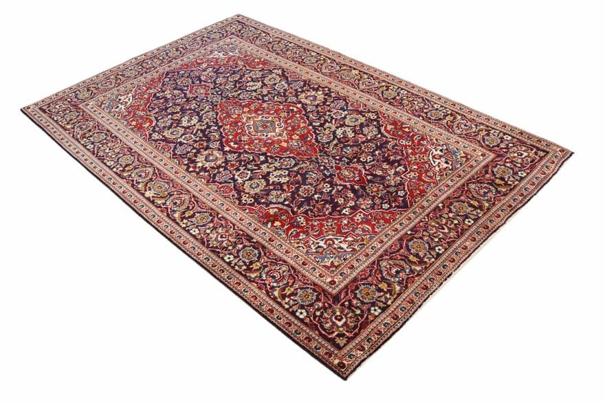 Handgeknüpfter Kashan Perserteppich 297 × 198 cm