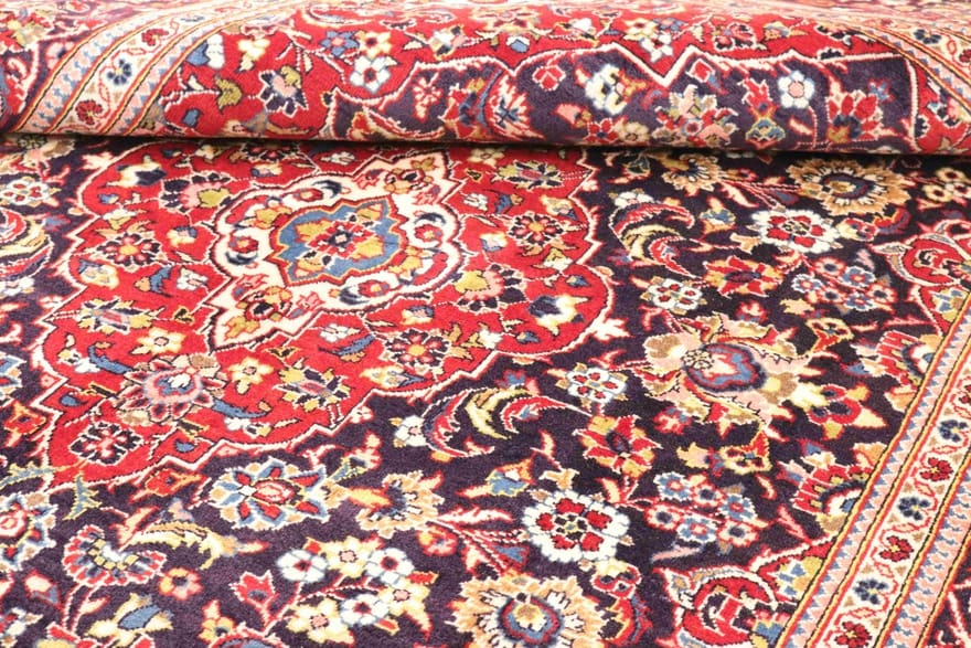 Handgeknüpfter Kashan Perserteppich 297 × 198 cm
