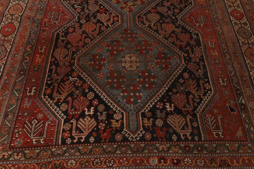 Shiraz Perserteppich antik, 295 × 180 cm, Wolle