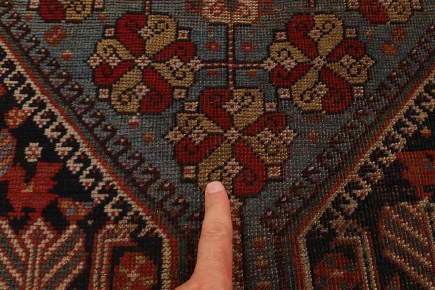 Shiraz Perserteppich antik, 295 × 180 cm, Wolle