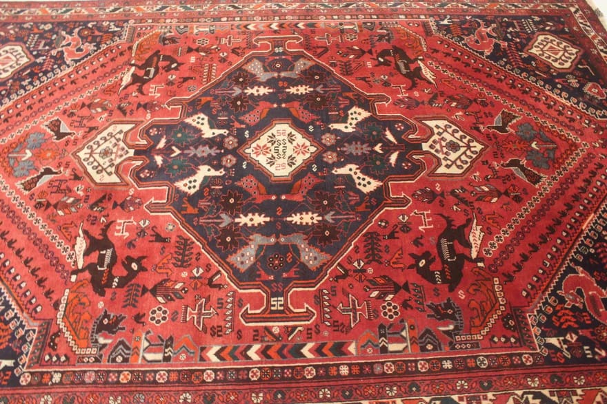 Handgeknüpfter Qashqai Perserteppich 306 × 208 cm