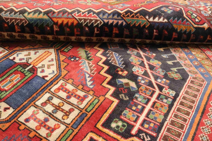 Handgeknüpfter Qashqai Perserteppich, 280 × 189 cm