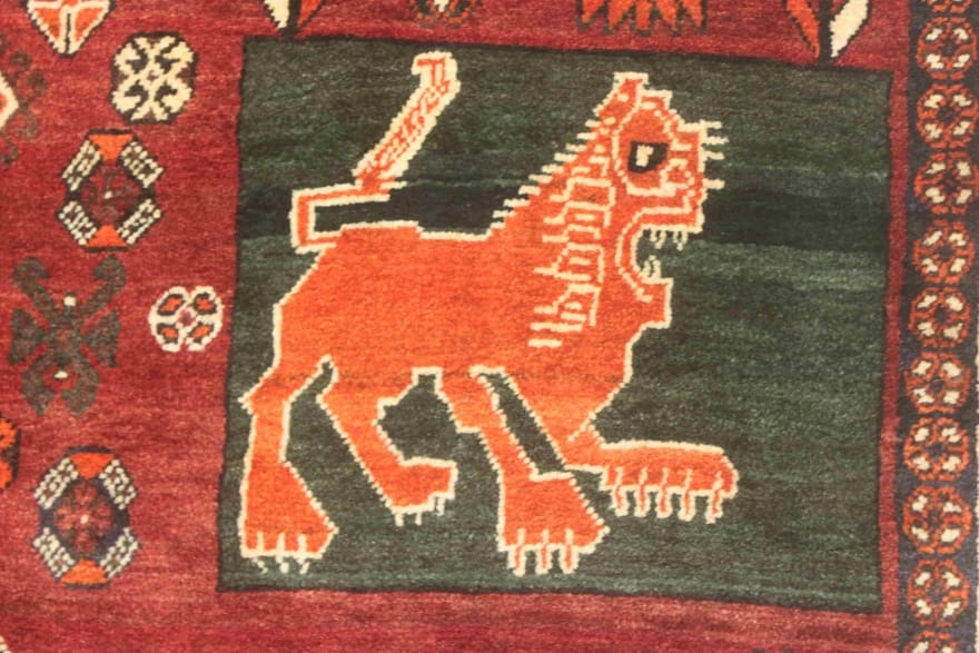 Handgeknüpfter Qashqai Perserteppich 286 × 178 cm
