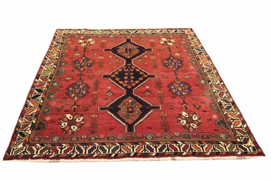 Handgeknüpfter Qashqai Perserteppich, 293 × 205 cm