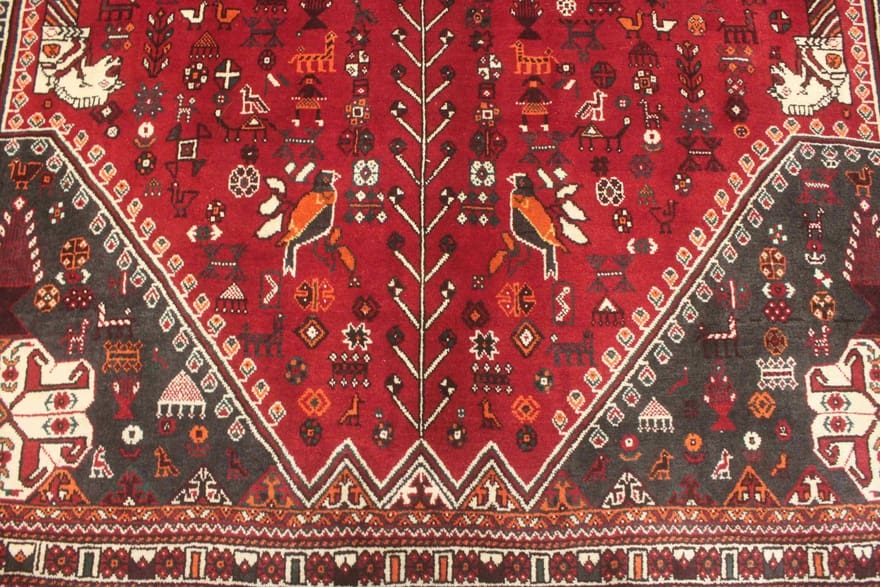 Handgeknüpfter Qashqai Perserteppich, 290 × 201 cm