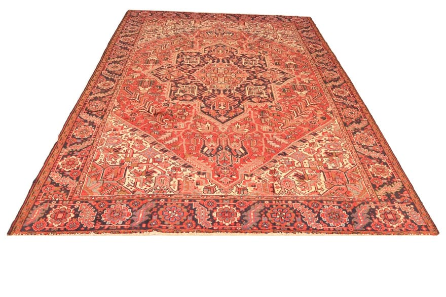 Handgeknüpfter Heriz Perserteppich, 347 × 261 cm, Wolle