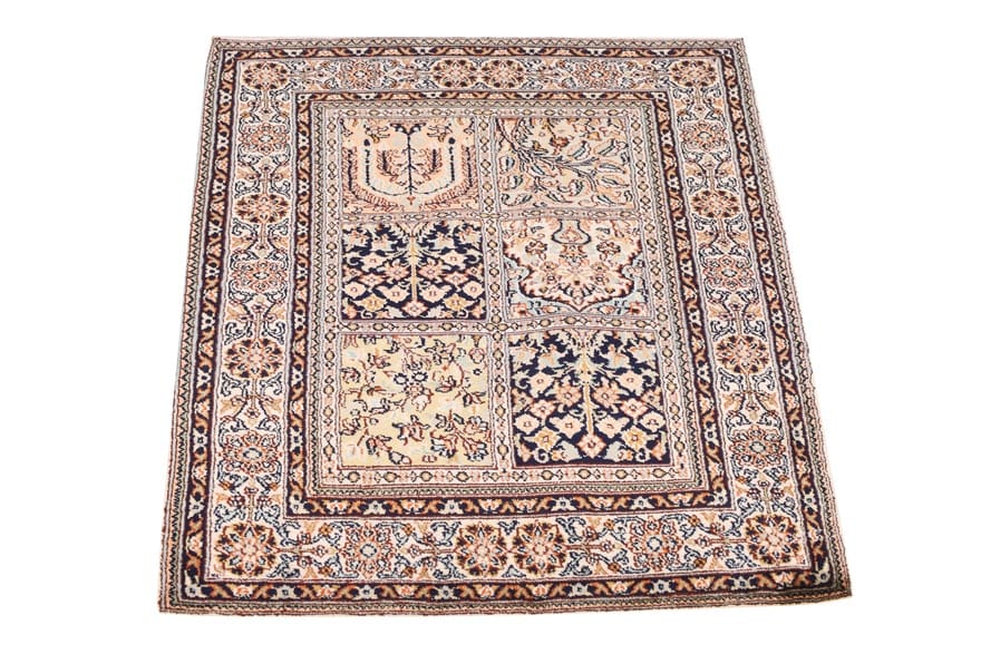 Kashmir Orientteppich aus Indien, 90 × 64 cm
