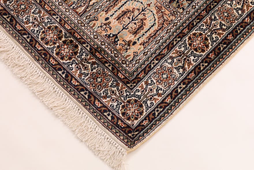 Kashmir Orientteppich aus Indien, 90 × 64 cm