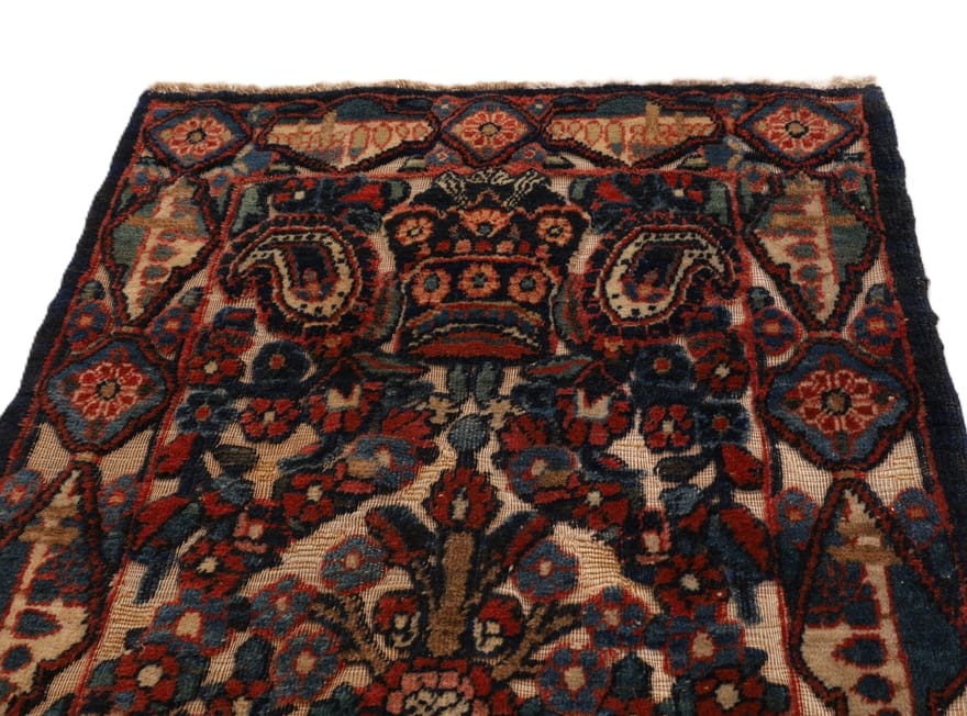 Antiker Sarough Farahan Perserteppich aus Iran, 70 × 50 cm