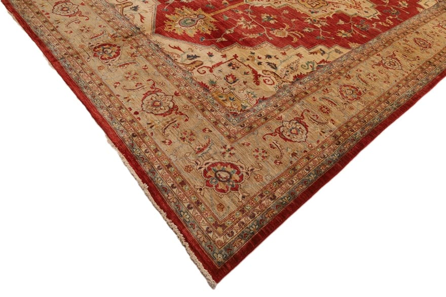 Handgeknüpfter Heriz Ziegler Orientteppich, Wolle