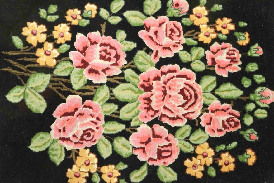 Täbriz Perserteppich 67 × 50 cm aus Wolle & Seide, handgeknüpft