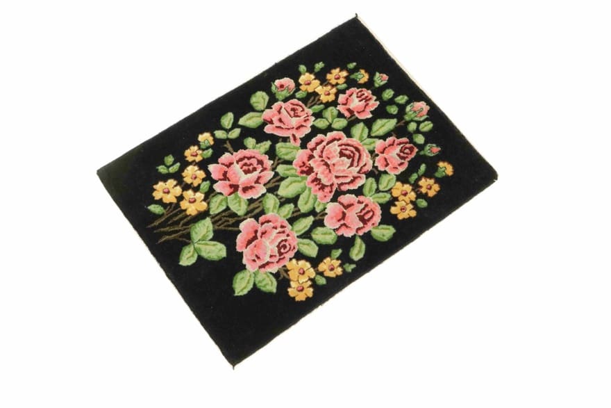 Täbriz Perserteppich 67 × 50 cm aus Wolle & Seide, handgeknüpft