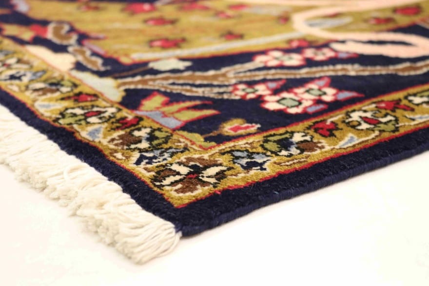 ghom-teppich-82x58-cm-handgeknupft-100-seide-luxus-design-5 Handgeknüpfter Ghom Perserteppich, 80 × 57 cm, Wolle