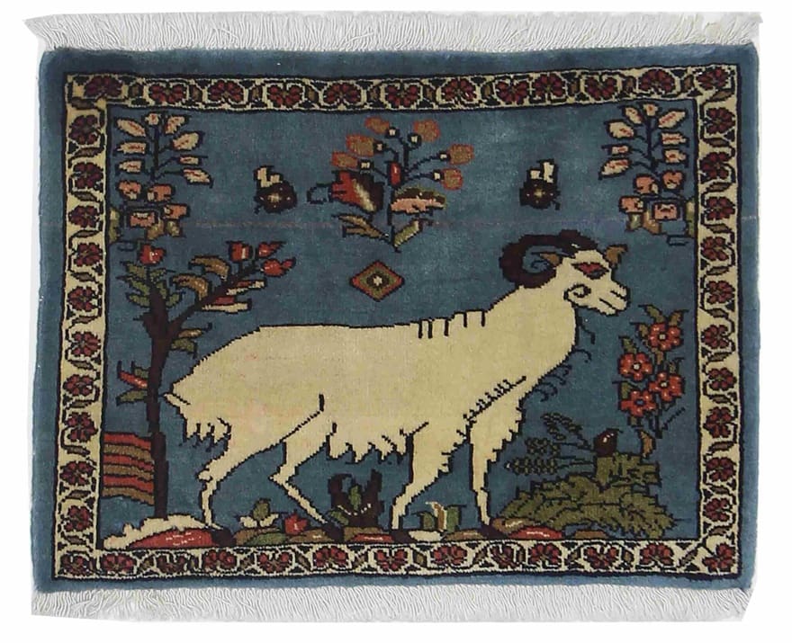 Sarough Farahan Perserteppich 59 × 43 cm aus Wolle, handgeknüpft