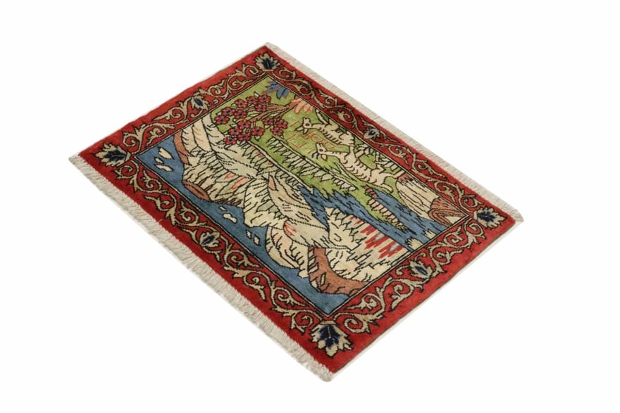 Handgeknüpfter Sarough Farahan Perserteppich, 77 × 55 cm, Wolle