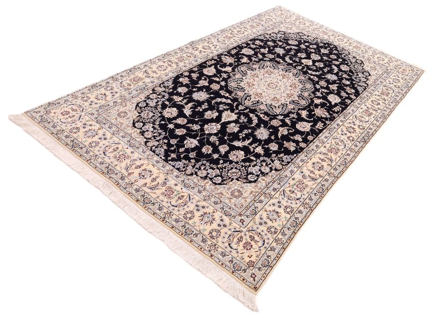 Handgeknüpfter Nain Perserteppich, 242 × 142 cm, Wolle & Seide