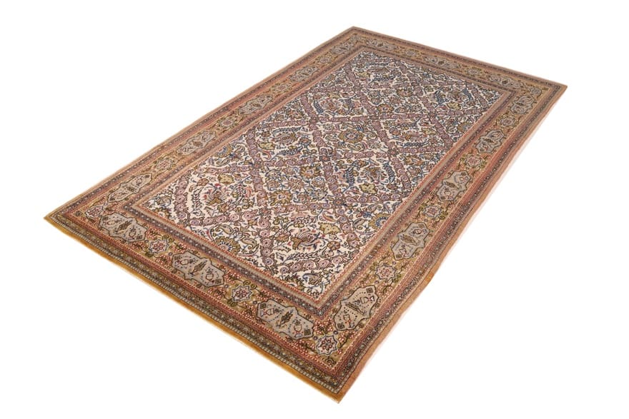 handgeknupfter-qom-teppich-157x263-cm-watteteppich-orientalisch-2 Handgeknüpfter Ghom Perserteppich 263 × 155 cm