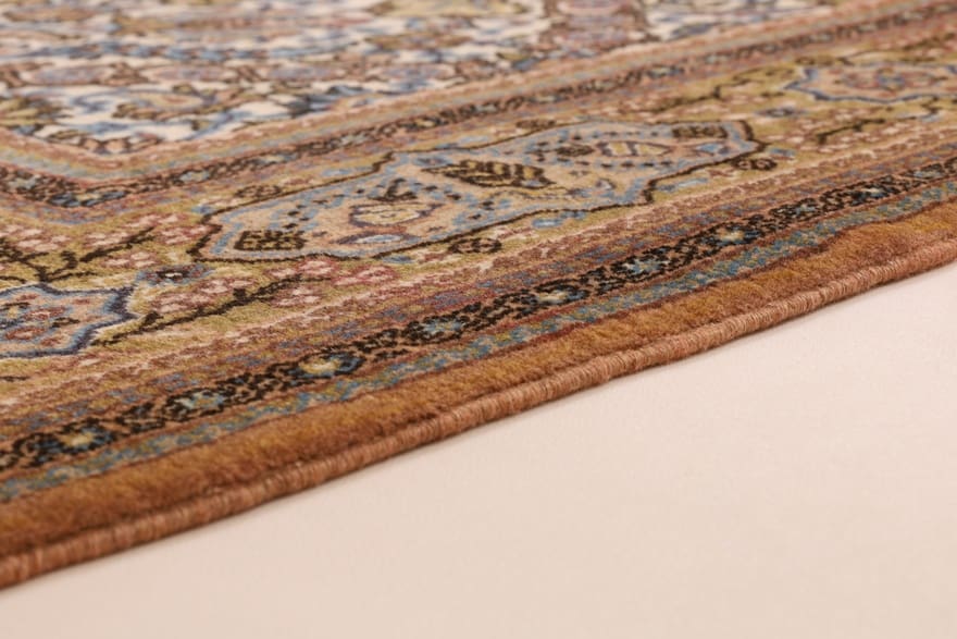 handgeknupfter-qom-teppich-157x263-cm-watteteppich-orientalisch-5 Handgeknüpfter Ghom Perserteppich 263 × 155 cm