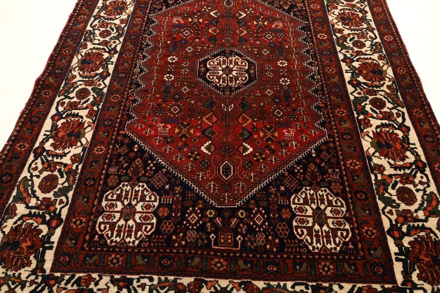 Antiker Perserteppich, 220 × 160 cm, Wolle & Seide