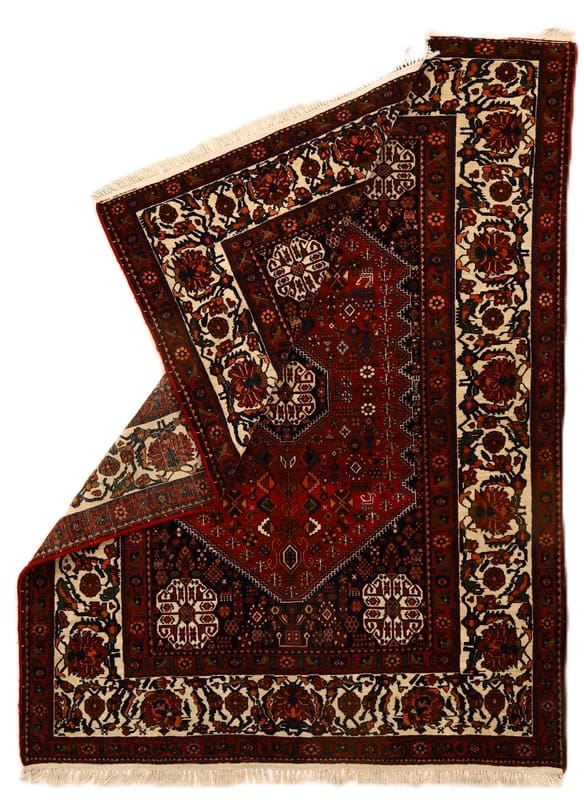 Antiker Perserteppich, 220 × 160 cm, Wolle & Seide