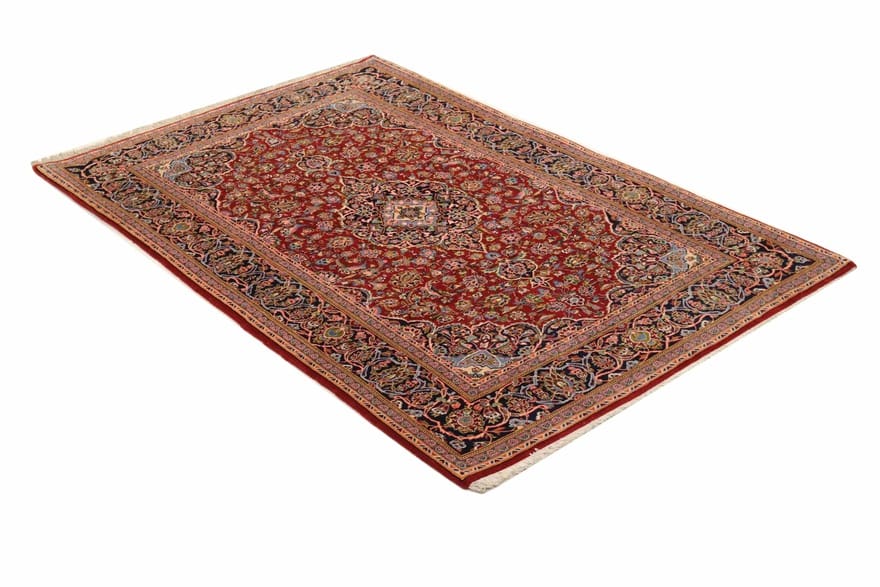 Kashan Perserteppich 225 × 144 cm aus Wolle, handgeknüpft