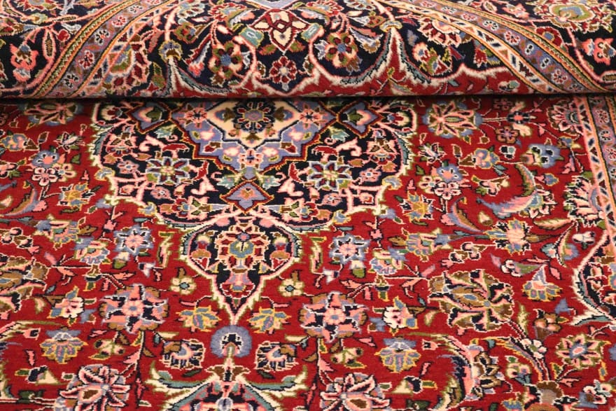 Kashan Perserteppich 225 × 144 cm aus Wolle, handgeknüpft