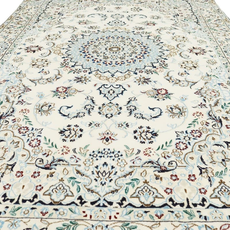 Handgeknüpfter Nain Perserteppich, 244 × 156 cm, Wolle & Seide