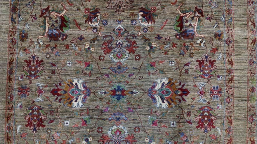 Handgeknüpfter Ziegler Orientteppich, 253 × 175 cm, Wolle