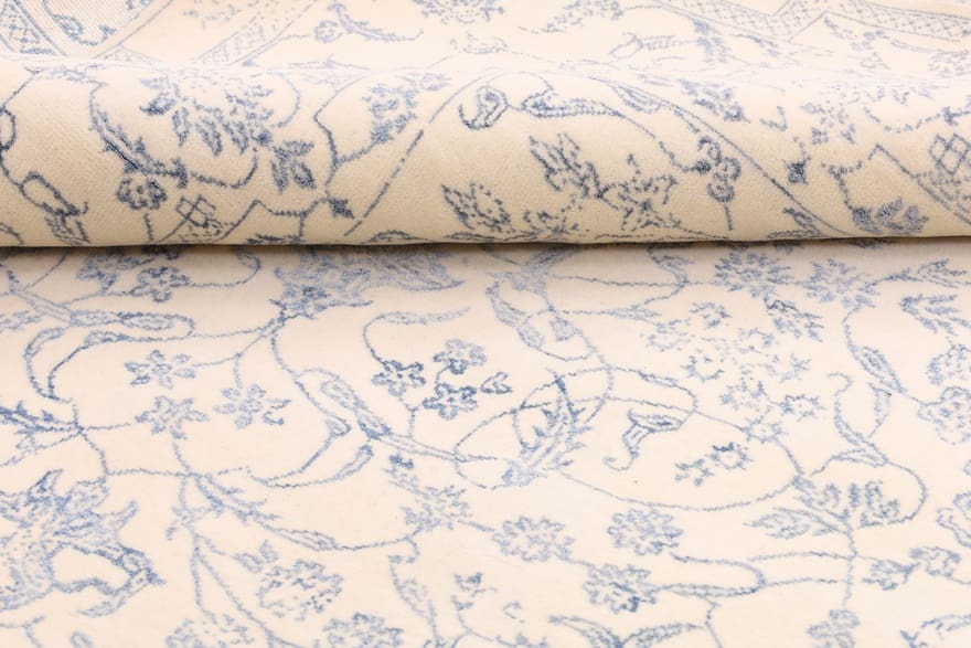 modern-lotus-teppich-242x171-cm-designer-teppich-handgeknupft-2 Orientteppich 240 × 170 cm aus Wolle, handgeknüpft