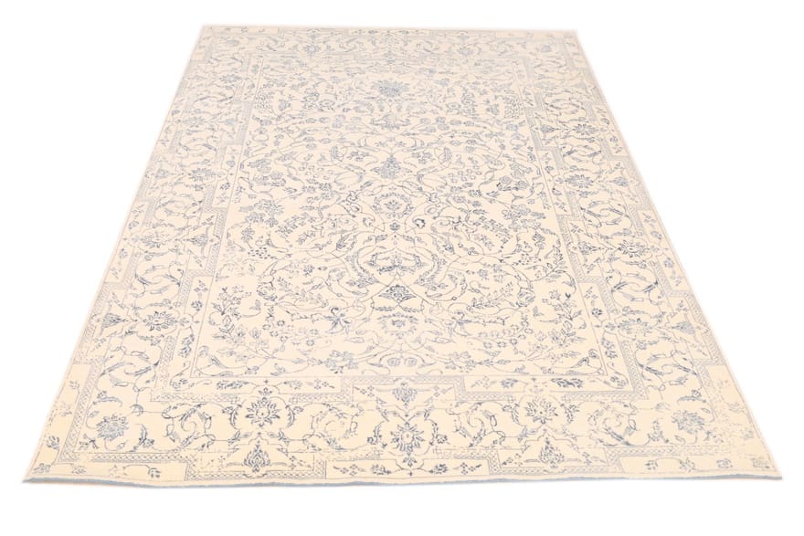modern-lotus-teppich-242x171-cm-designer-teppich-handgeknupft-4 Orientteppich 240 × 170 cm aus Wolle, handgeknüpft