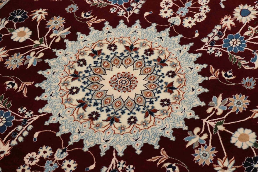 Handgeknüpfter Nain Perserteppich, 236 × 145 cm, Wolle & Seide