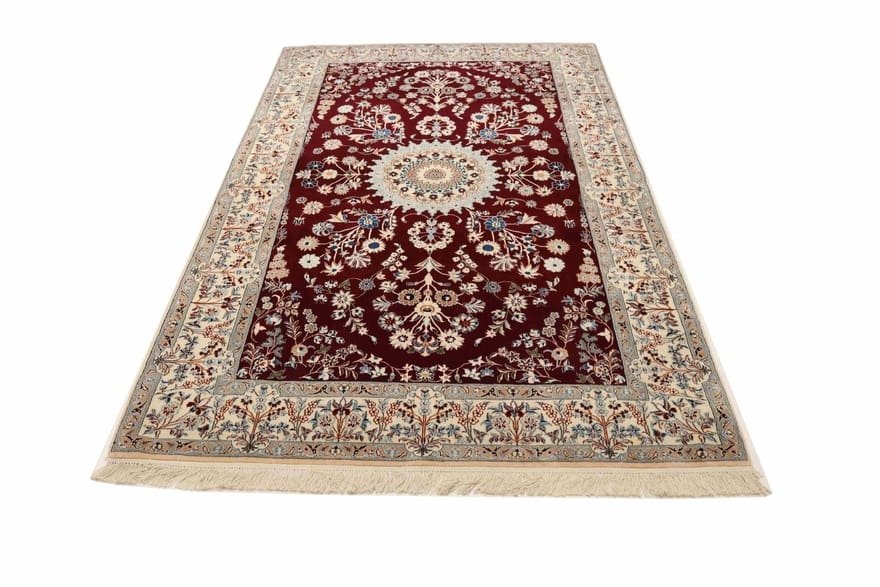 Handgeknüpfter Nain Perserteppich, 236 × 145 cm, Wolle & Seide