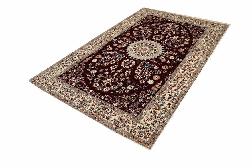 Handgeknüpfter Nain Perserteppich, 236 × 145 cm, Wolle & Seide