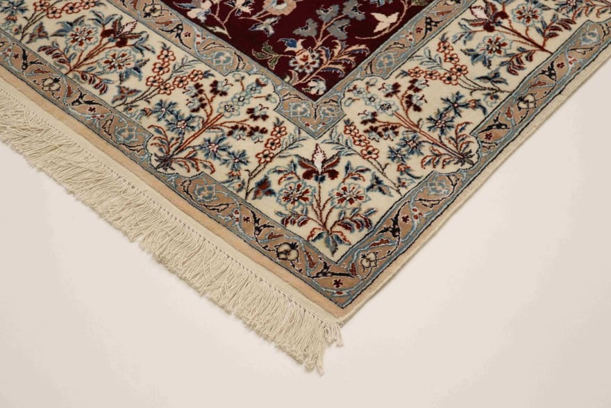 Handgeknüpfter Nain Perserteppich, 236 × 145 cm, Wolle & Seide