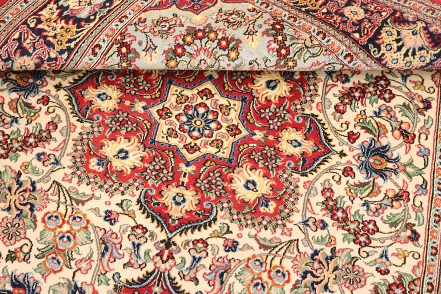 Handgeknüpfter Ghom Perserteppich, 225 × 146 cm, Wolle