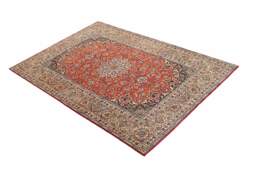 handgeknupfter-isfahan-orientteppich-237x156cm-in-rot-und-blau-2 Handgeknüpfter Isfahan Perserteppich, 235 × 155 cm, Wolle & Seide