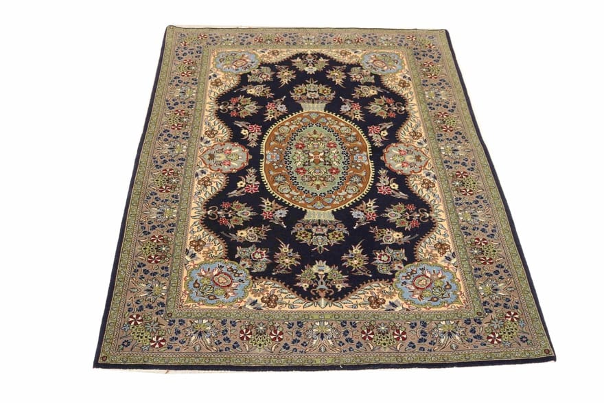 Ghom Perserteppich aus Iran, 215 × 140 cm