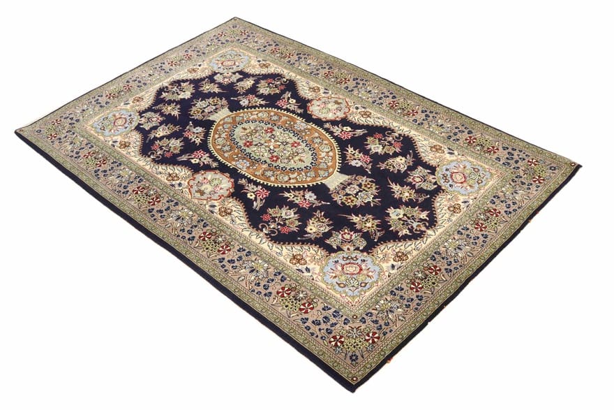 Ghom Perserteppich aus Iran, 215 × 140 cm